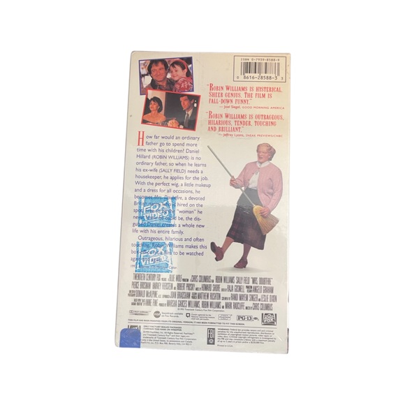 Mrs. Doubtfire VHS : Deadstock: Sealed Original Copy: Robin Williams - Picture 2 of 3